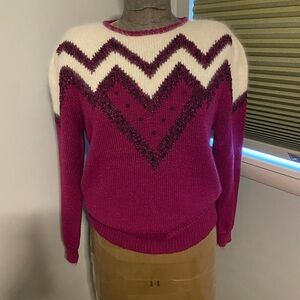 PETITE Sophisticate Vintage Barbiecore Sweater